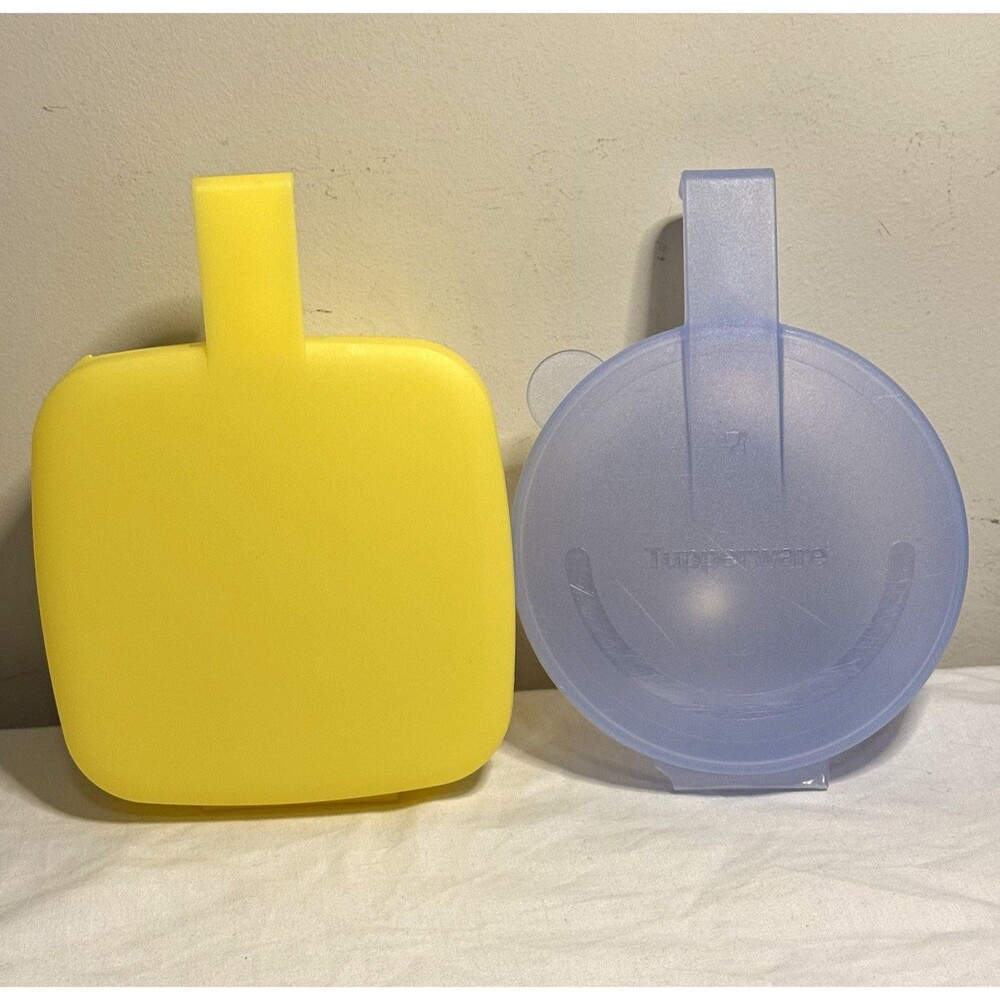 Tupperware 2pc Storage Container Set Onion saver, cheese saver shelf hangers